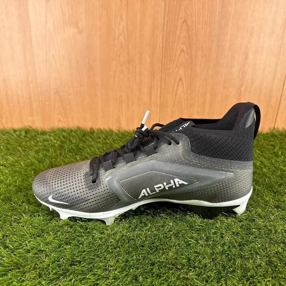 Nike Alpha Menace 4 Elite Black White Football Cleats IB2501-002 Men's Size 12.5